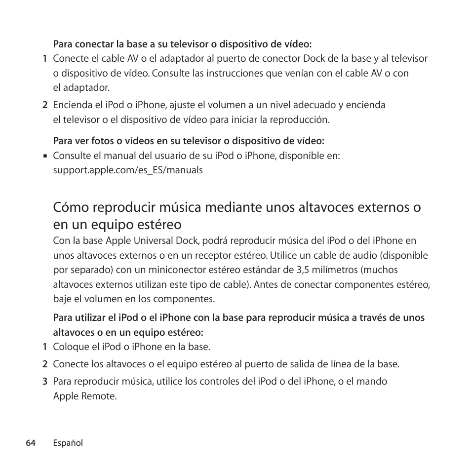 Apple Universal Dock User Manual | Page 64 / 88