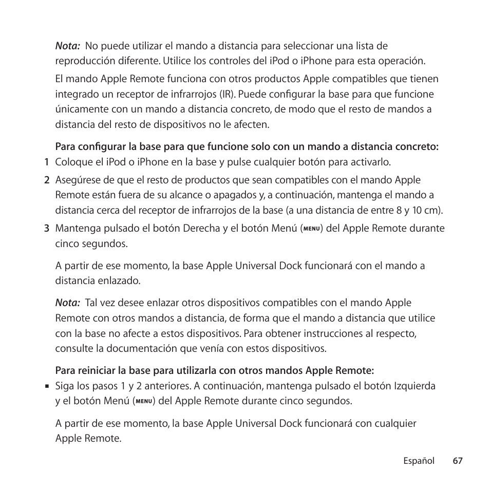 Apple Universal Dock User Manual | Page 67 / 88
