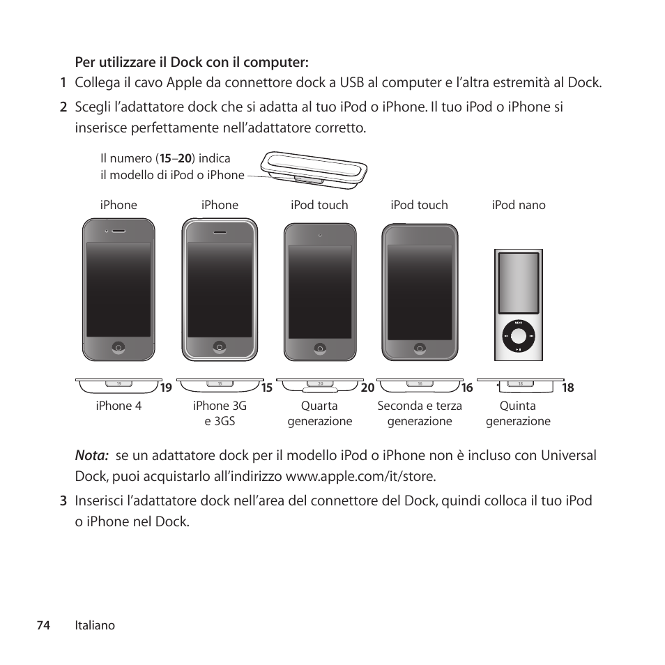 Apple Universal Dock User Manual | Page 74 / 88