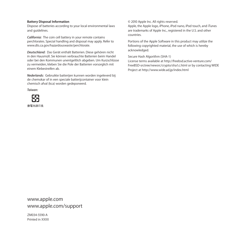 Apple Universal Dock User Manual | Page 88 / 88