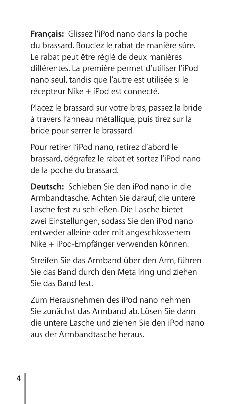 Apple iPod nano (5. Generation) Armbandtasche User Manual | Page 4 / 8
