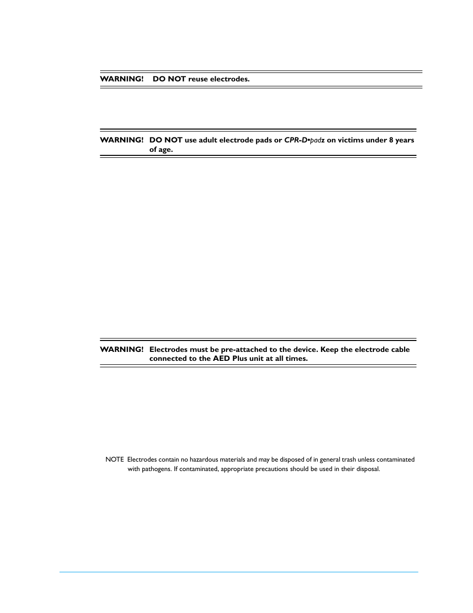 Using electrodes | ZOLL AED Plus Rev V User Manual | Page 21 / 54