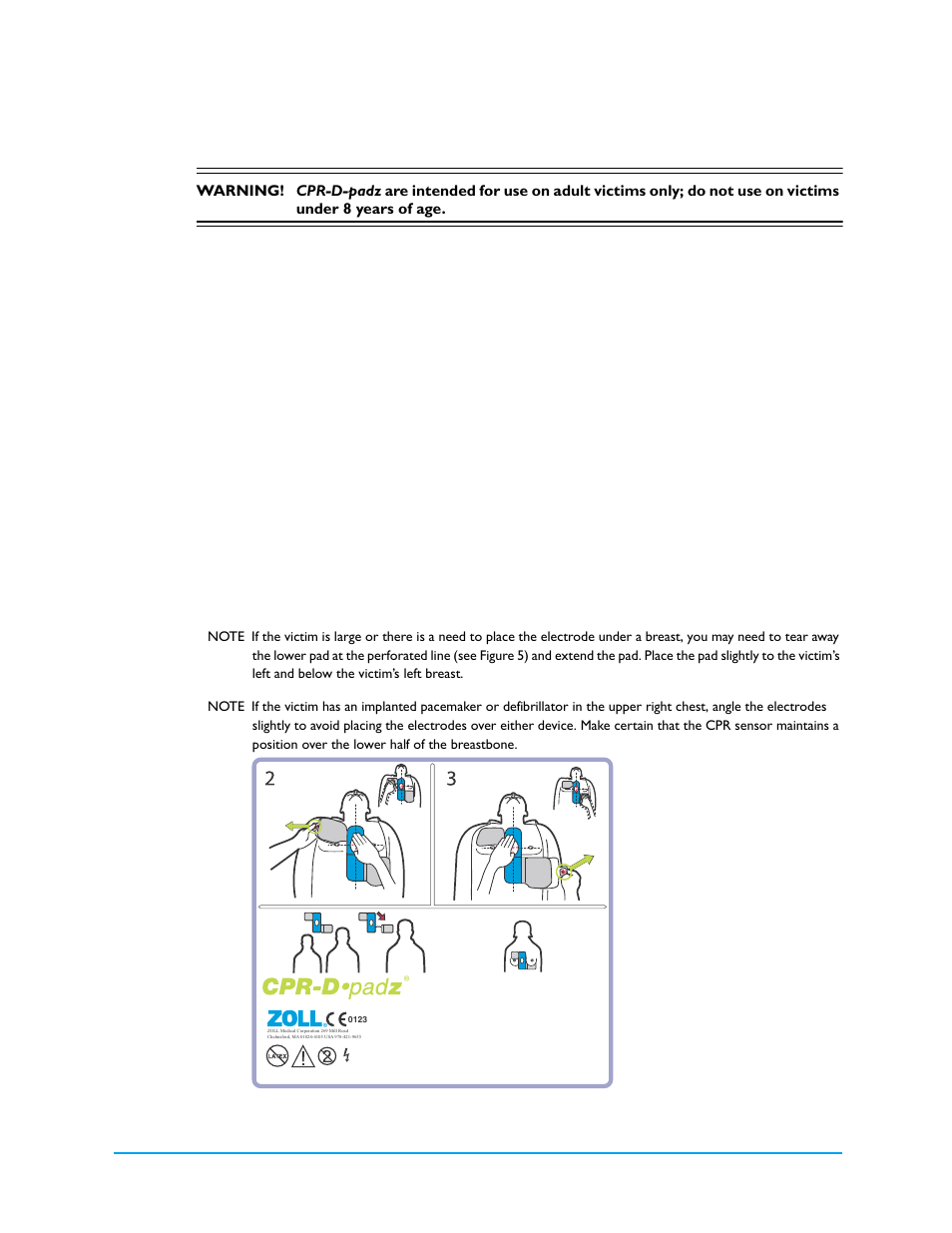 Applying cpr-d- pad z | ZOLL AED Plus Rev V User Manual | Page 22 / 54