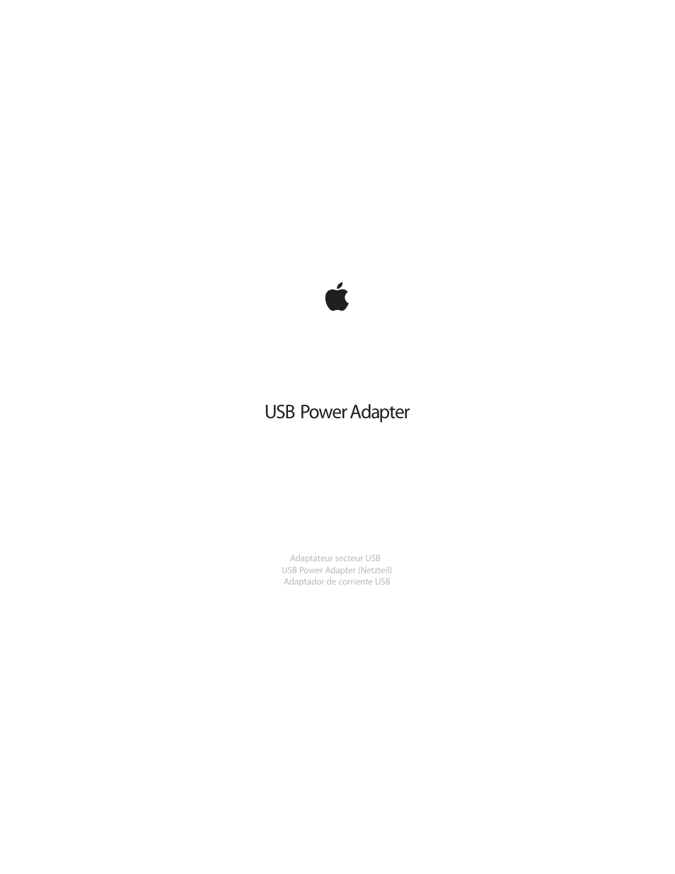 Apple USB Power Adapter (Netzteil) User Manual | 16 pages