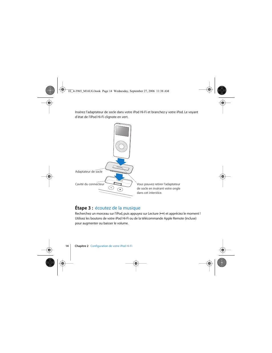 Étape 3 : écoutez de la musique | Apple iPod Hi-Fi User Manual | Page 14 / 106