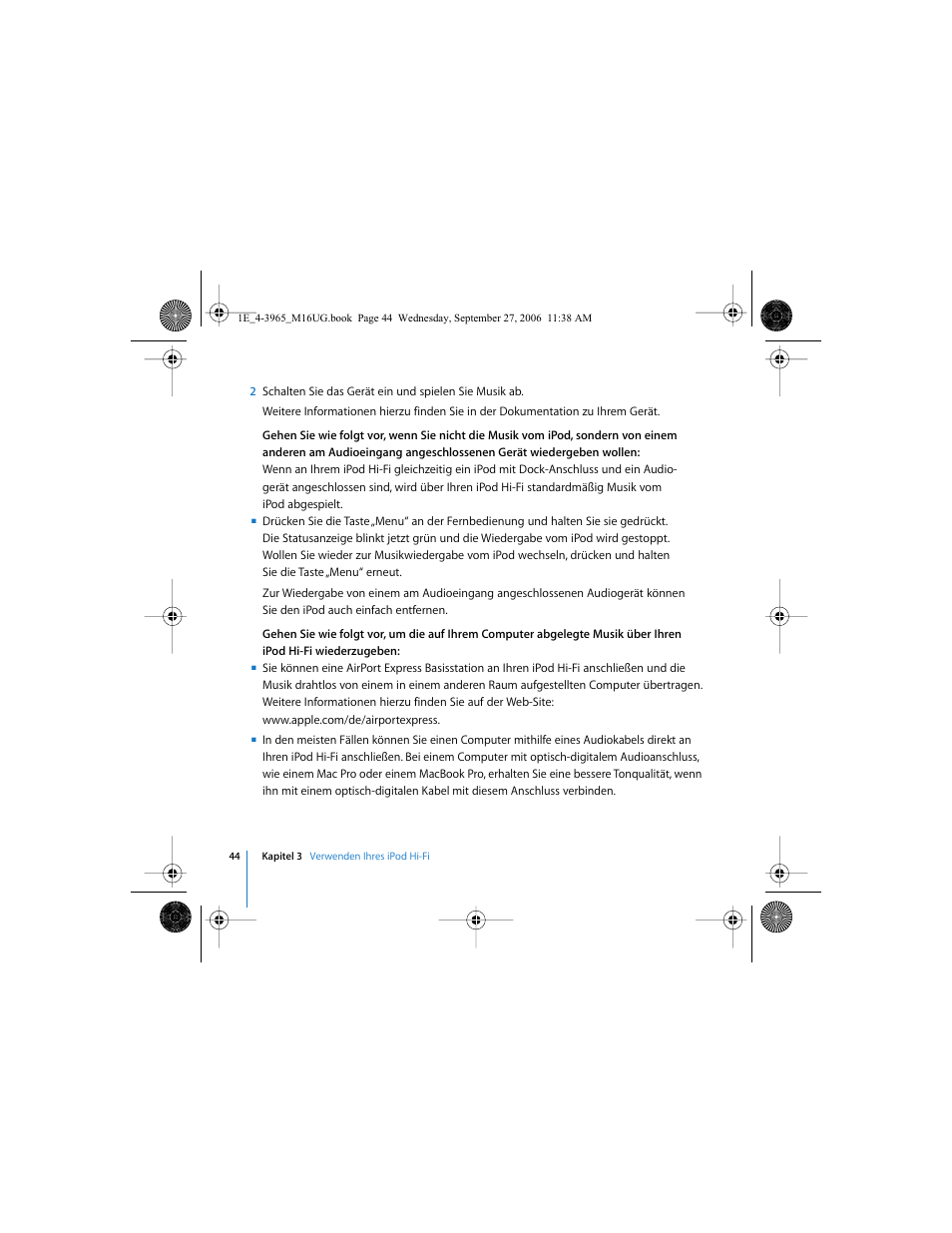 Apple iPod Hi-Fi User Manual | Page 44 / 106