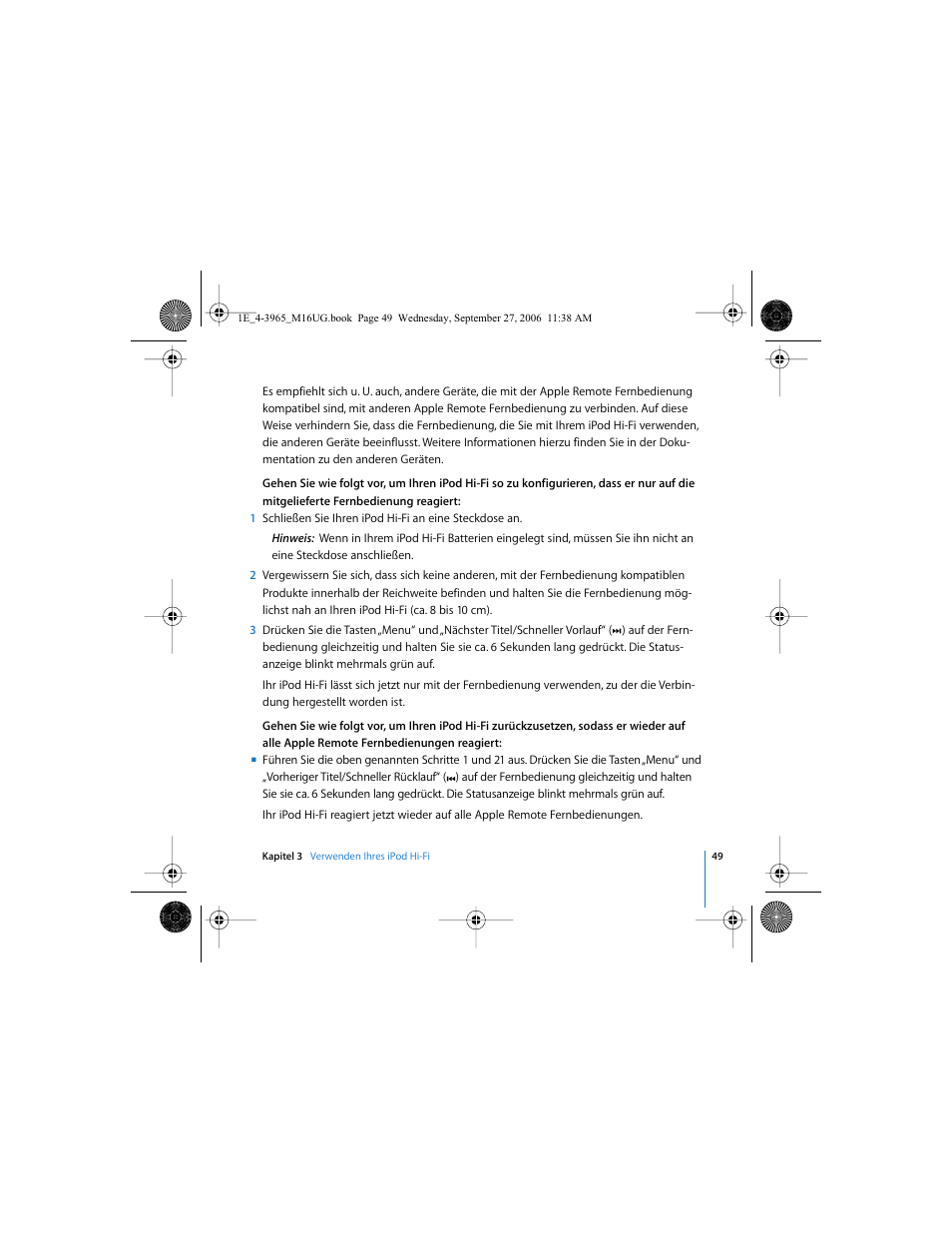 Apple iPod Hi-Fi User Manual | Page 49 / 106