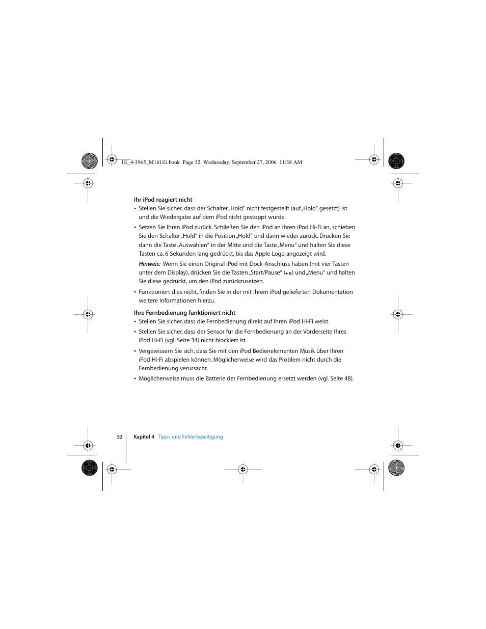 Apple iPod Hi-Fi User Manual | Page 52 / 106