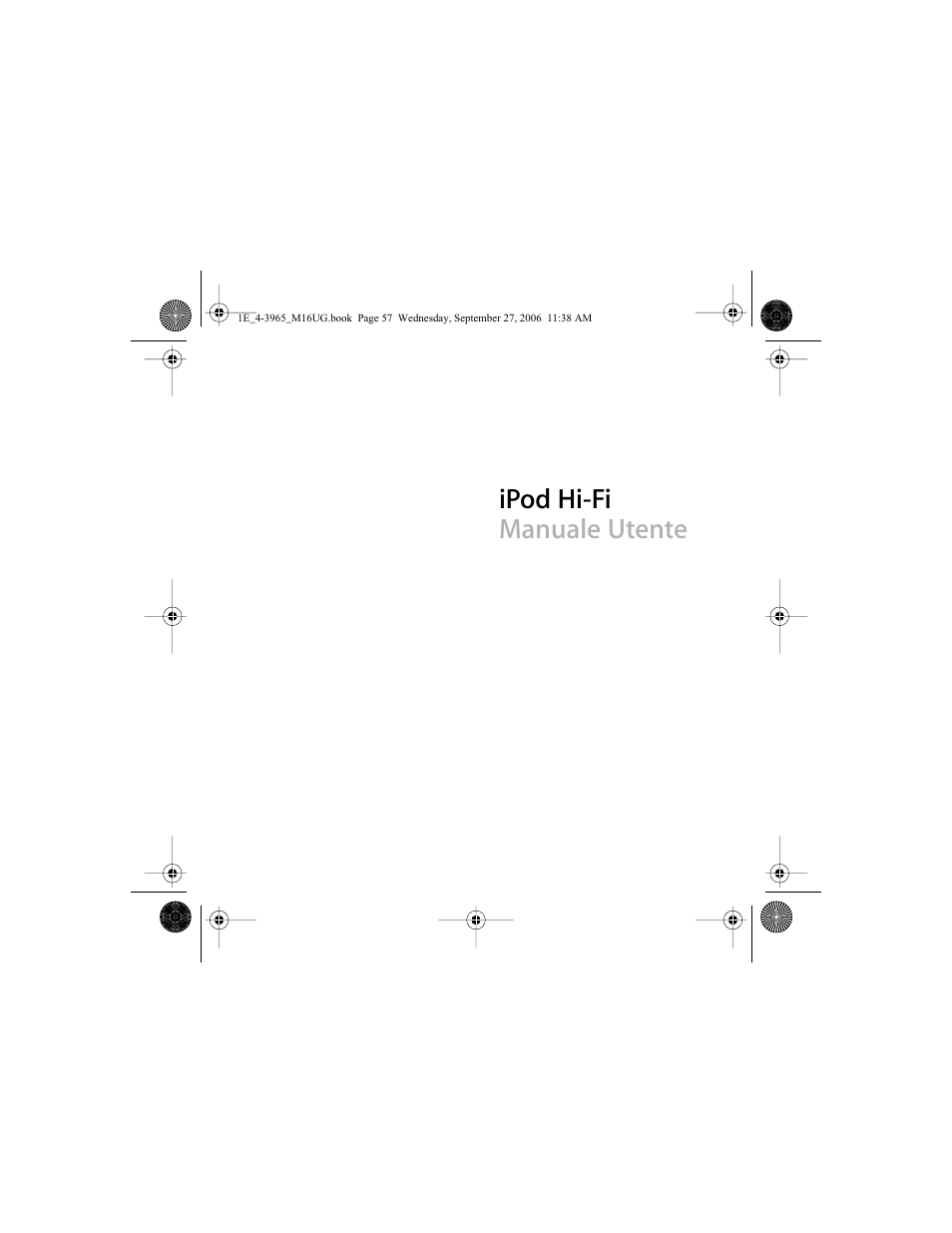 Ipod hi-fi manuale utente | Apple iPod Hi-Fi User Manual | Page 57 / 106