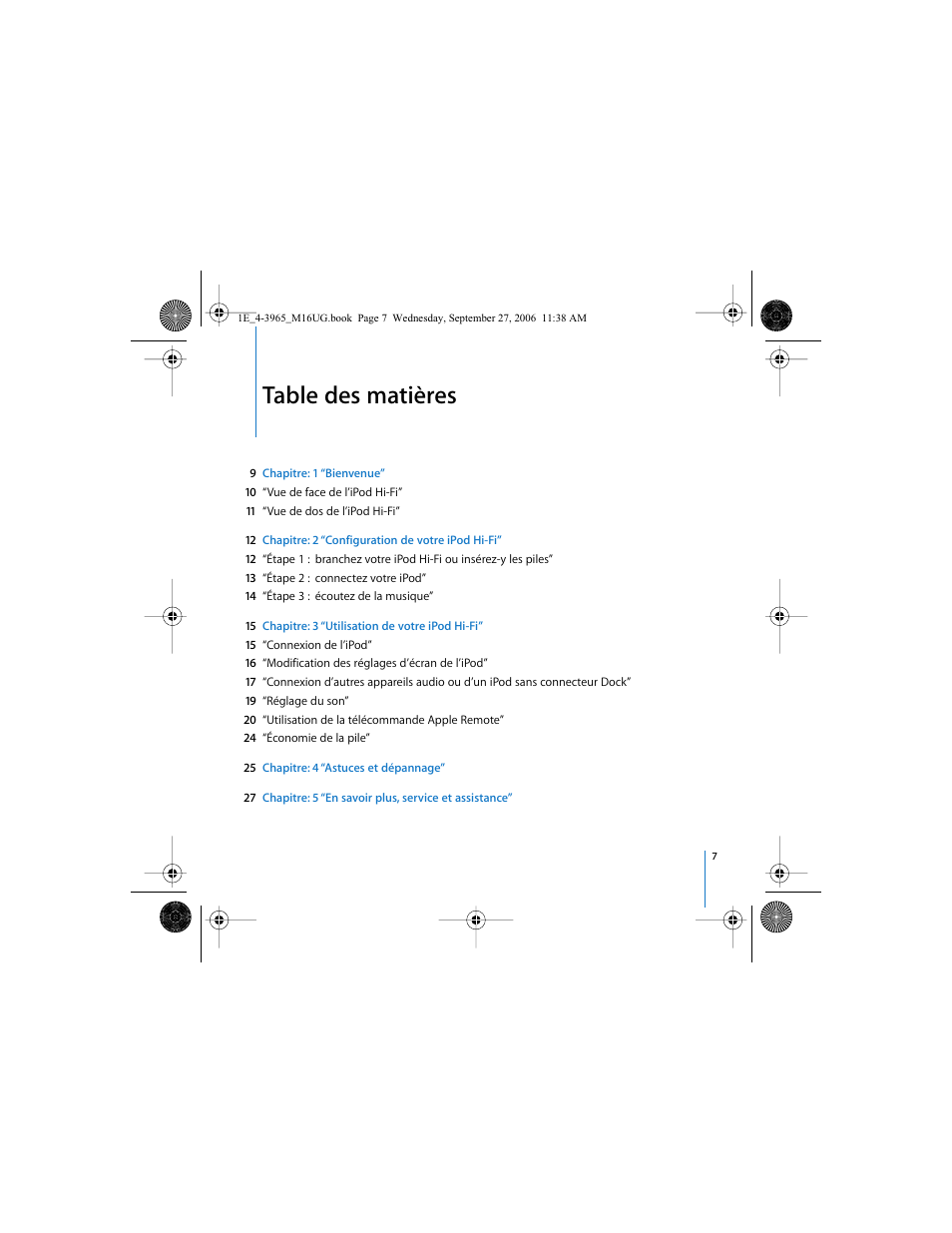 Apple iPod Hi-Fi User Manual | Page 7 / 106
