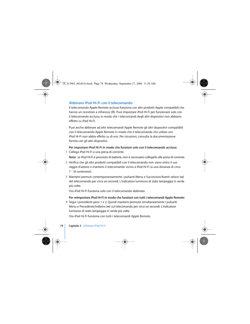 Apple iPod Hi-Fi User Manual | Page 74 / 106