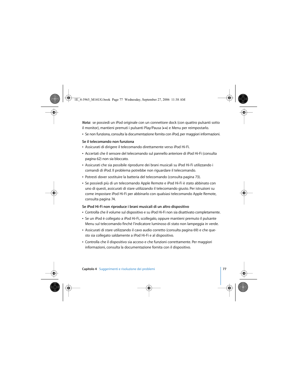 Apple iPod Hi-Fi User Manual | Page 77 / 106