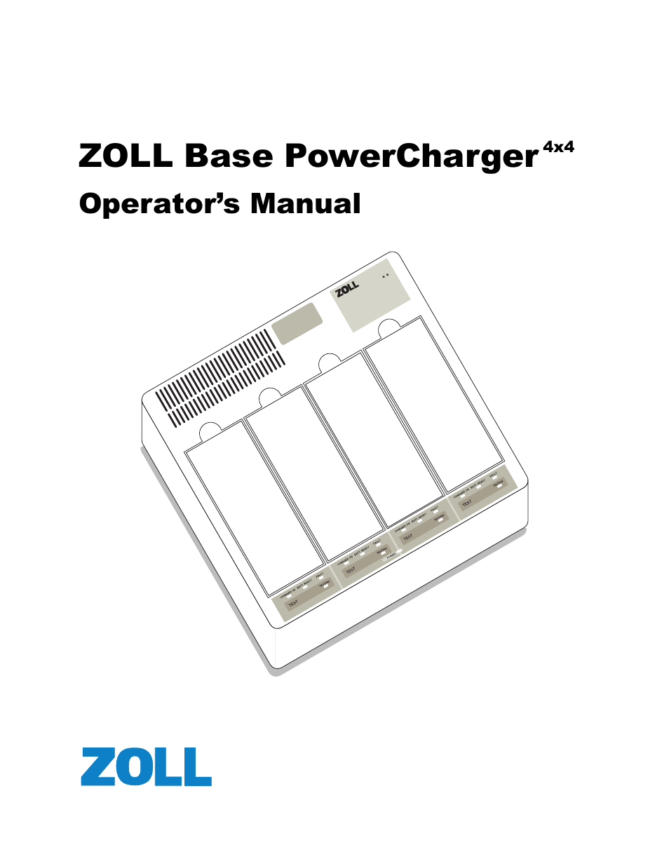 ZOLL M Series Defibrillator Rev G Base PowerCharger 4x4 User Manual | 28 pages
