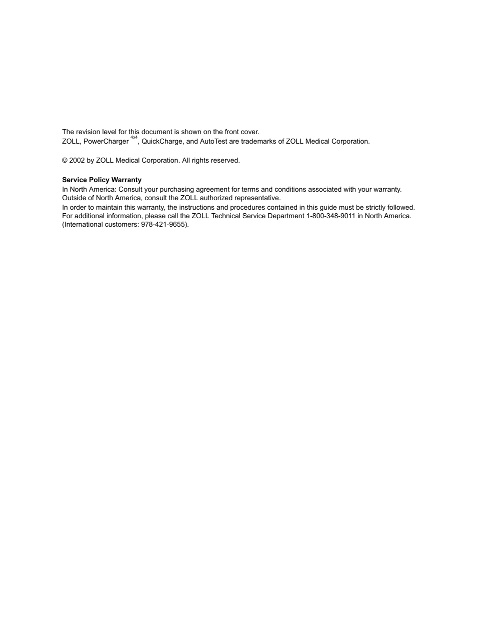 ZOLL M Series Defibrillator Rev G Base PowerCharger 4x4 User Manual | Page 2 / 28
