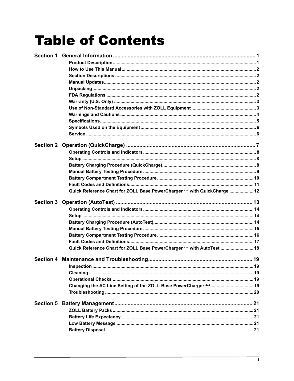ZOLL M Series Defibrillator Rev G Base PowerCharger 4x4 User Manual | Page 3 / 28