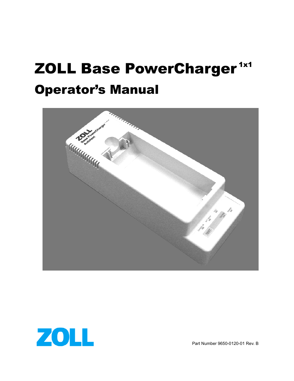 ZOLL M Series Defibrillator Rev B Base PowerCharger 1x1 User Manual | 26 pages