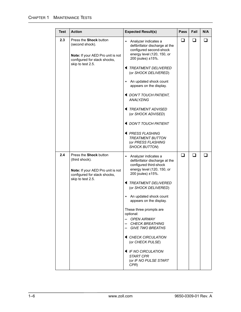 ZOLL AED Pro Rev A User Manual | Page 18 / 36