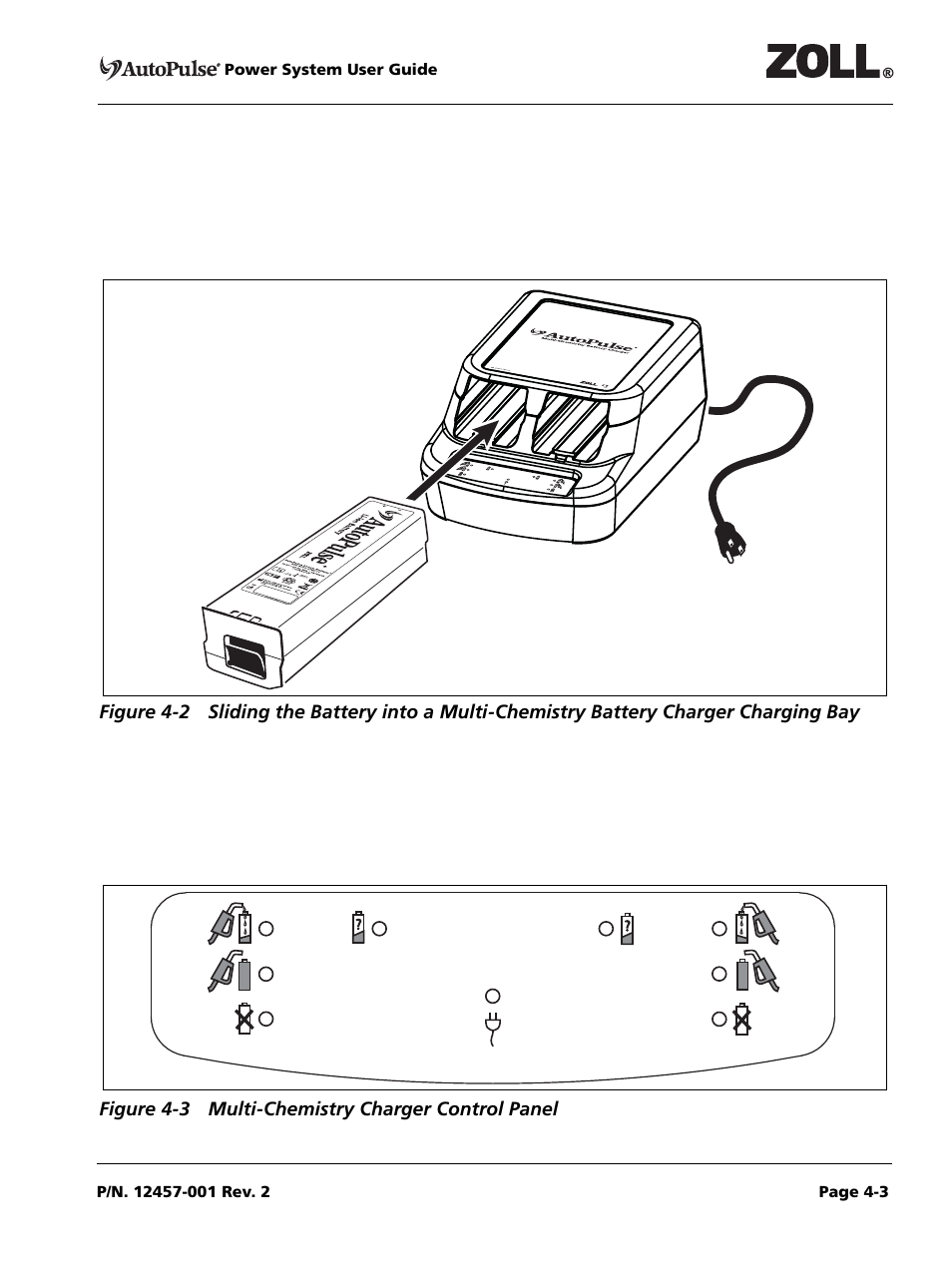 Figure 4-3 multi-chemistry charger control panel | ZOLL AutoPulse Rev A User Manual | Page 19 / 50