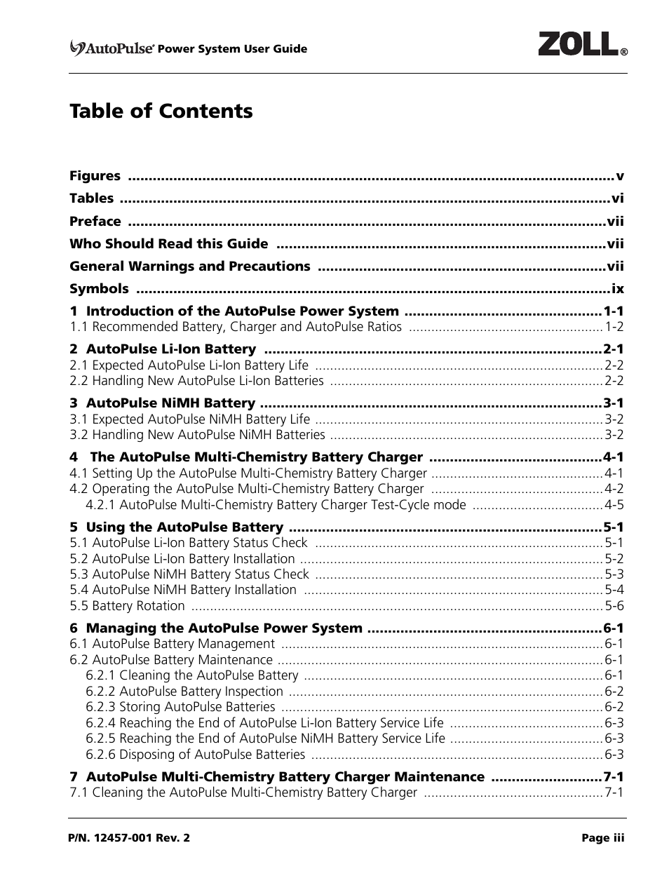 ZOLL AutoPulse Rev A User Manual | Page 3 / 50