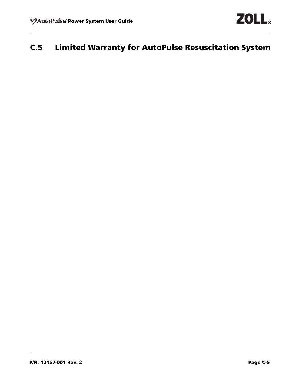 ZOLL AutoPulse Rev A User Manual | Page 47 / 50