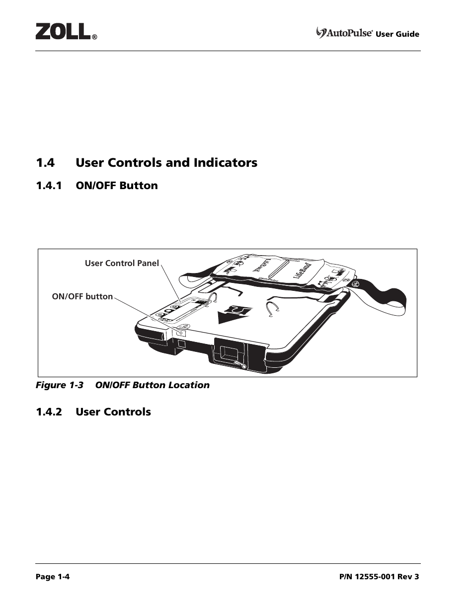 4 user controls and indicators | ZOLL AutoPulse 100 User Manual | Page 16 / 90