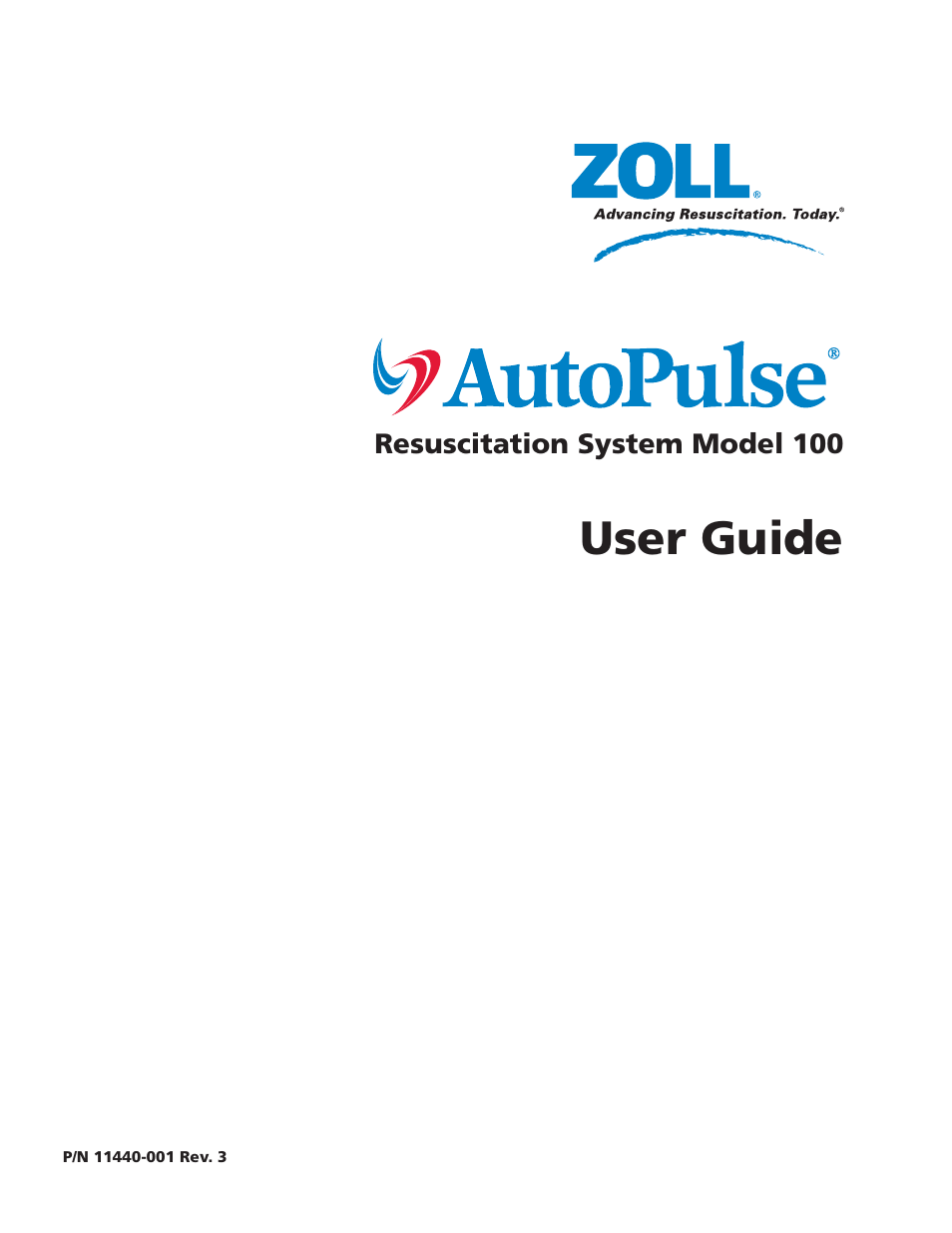 ZOLL AutoPulse Rev D Users Guide User Manual | 86 pages