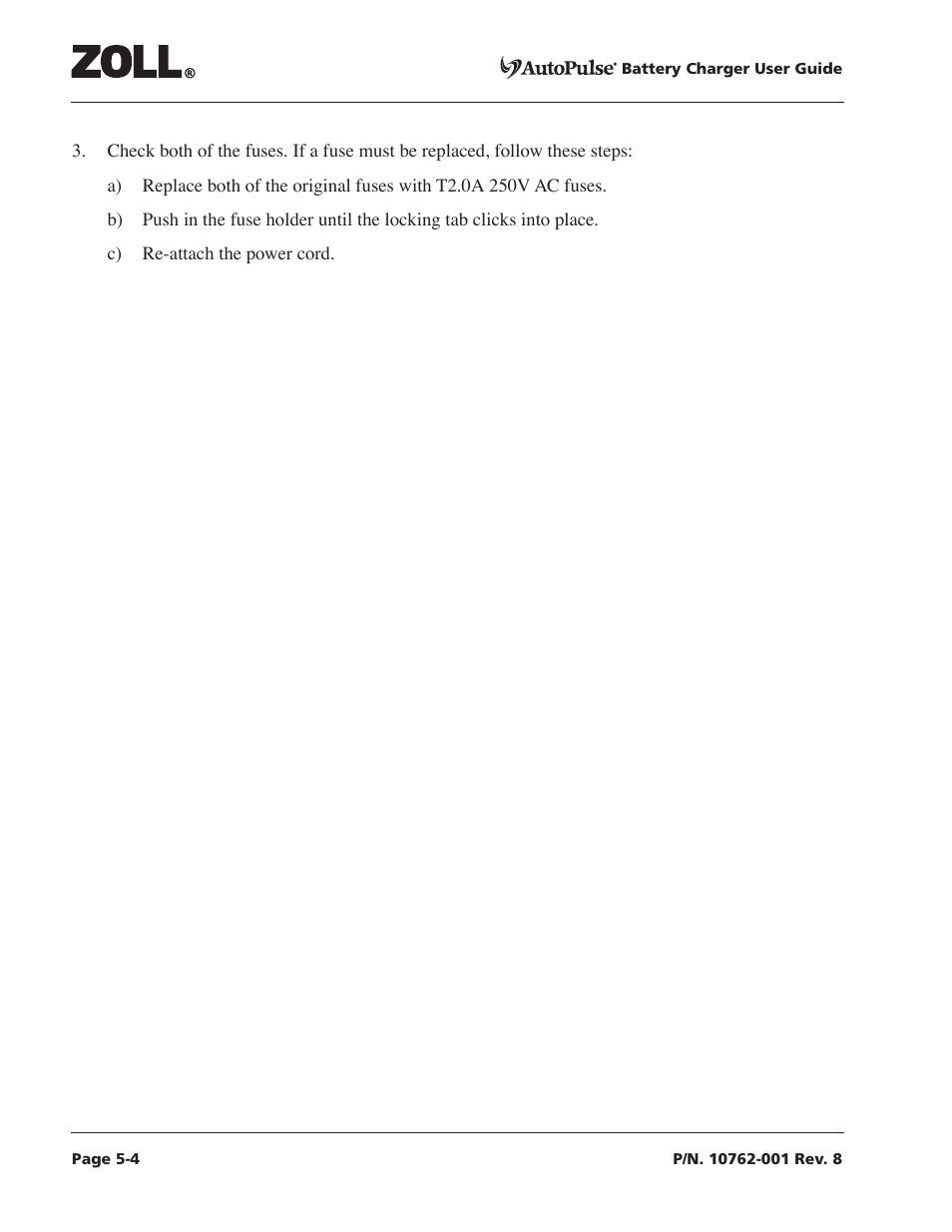 ZOLL AutoPulse Rev C User Manual | Page 26 / 36