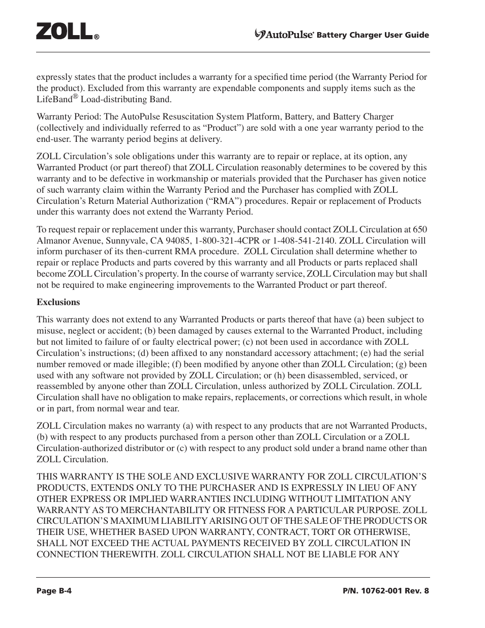 ZOLL AutoPulse Rev C User Manual | Page 32 / 36