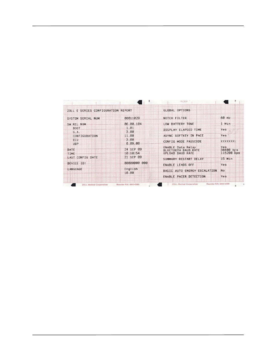 Printing configuration settings | ZOLL E Series Monitor Defibrillator Rev M User Manual | Page 9 / 68