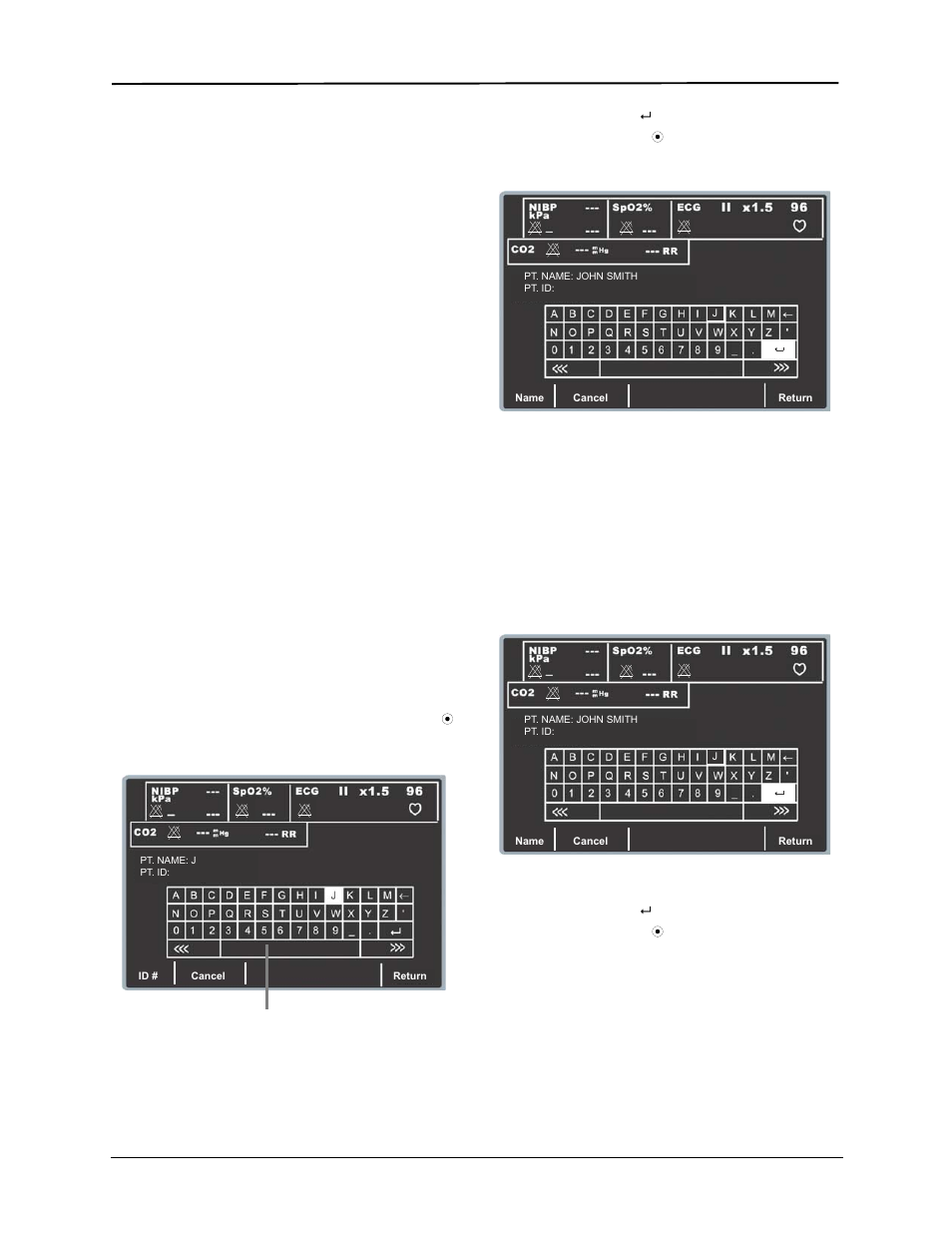 Adding a patient name and id number to a report | ZOLL E Series Monitor Defibrillator Rev R User Manual | Page 34 / 132