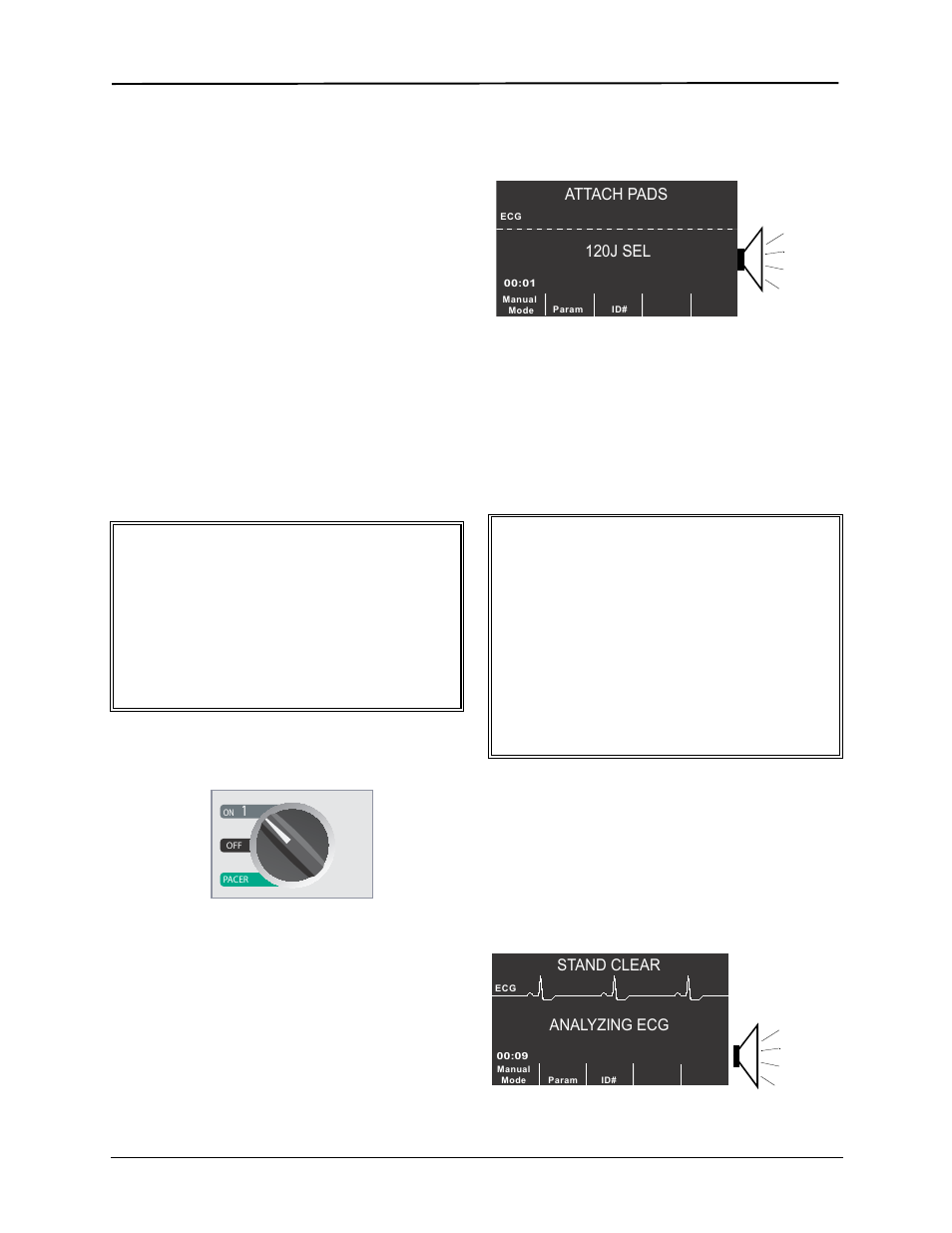 Aed semiautomatic operation, Warning | ZOLL E Series Monitor Defibrillator Rev R User Manual | Page 48 / 132