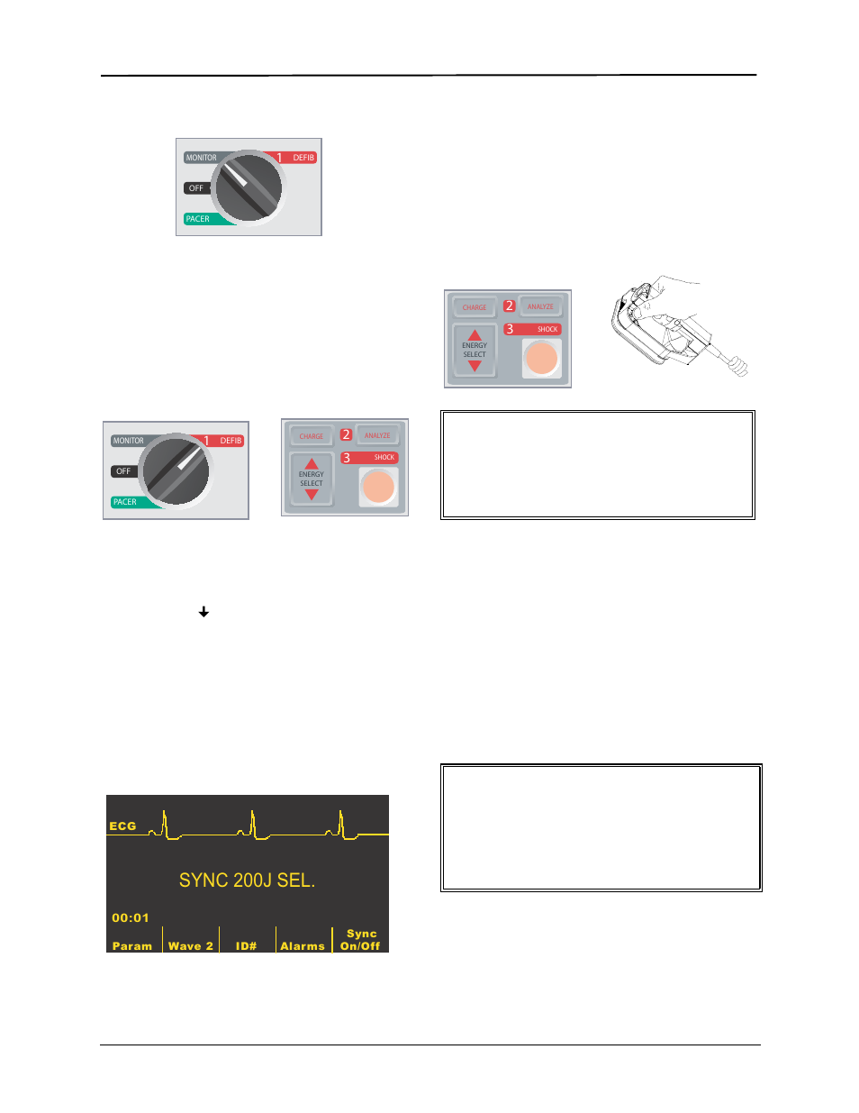 Sync 200j sel, Caution, Warning | ZOLL E Series Monitor Defibrillator Rev R User Manual | Page 54 / 132