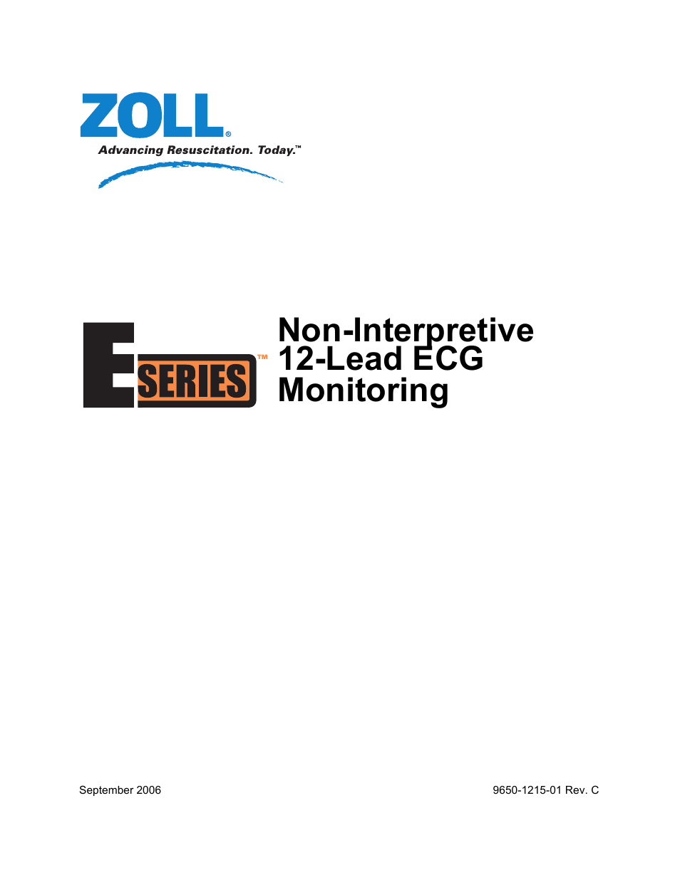 ZOLL E Series Monitor Defibrillator Rev C User Manual | 20 pages