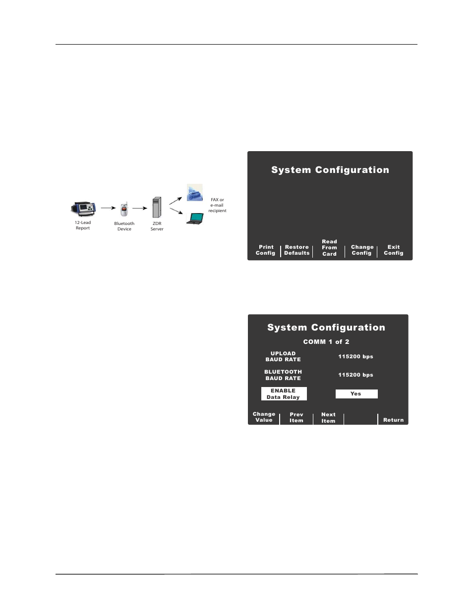 Setting up a zoll data relay server entry, System configuration | ZOLL E Series Monitor Defibrillator Rev B User Manual | Page 17 / 30