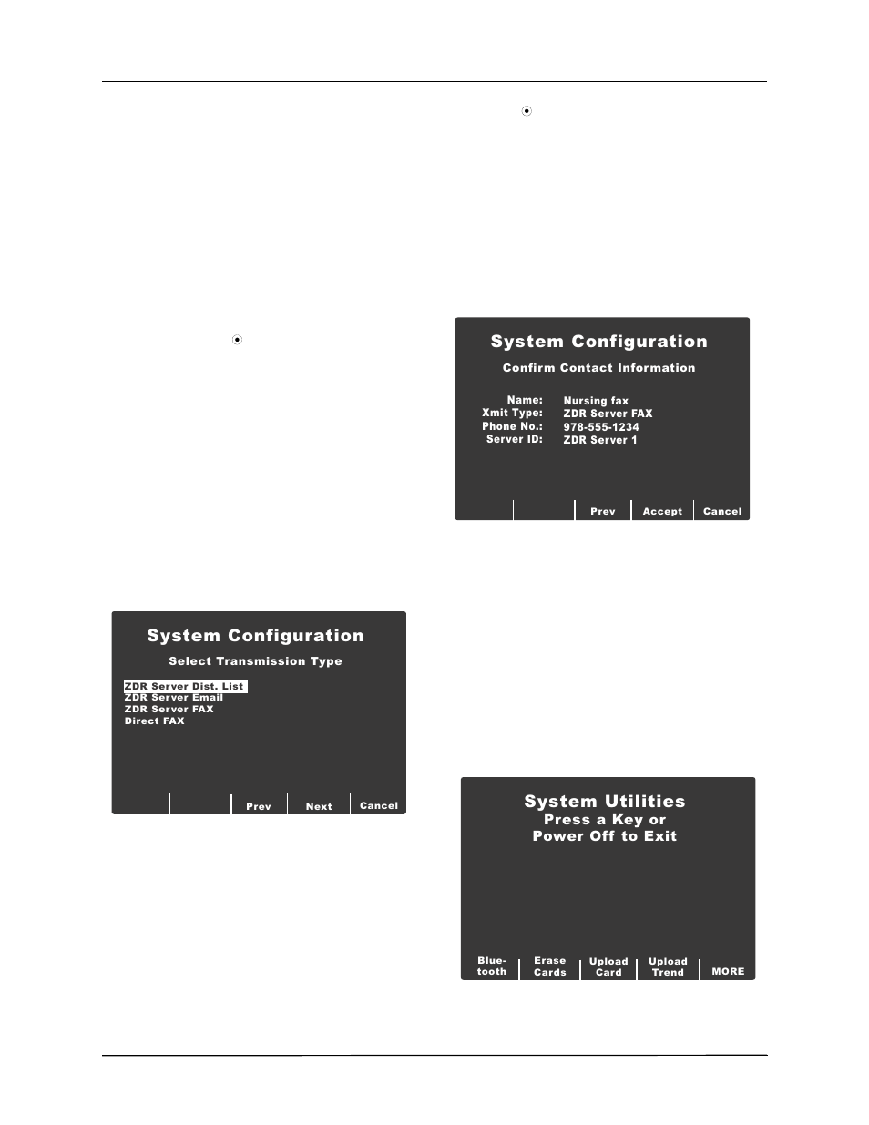 System configuration, System utilities | ZOLL E Series Monitor Defibrillator Rev B User Manual | Page 19 / 30