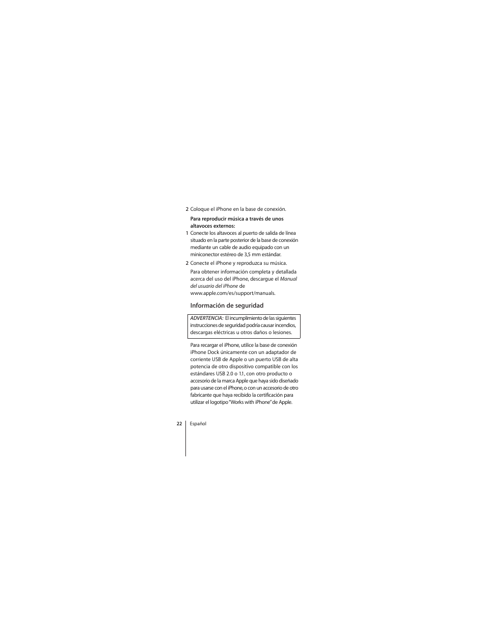 Apple iPhone 3G Dock User Manual | Page 22 / 28