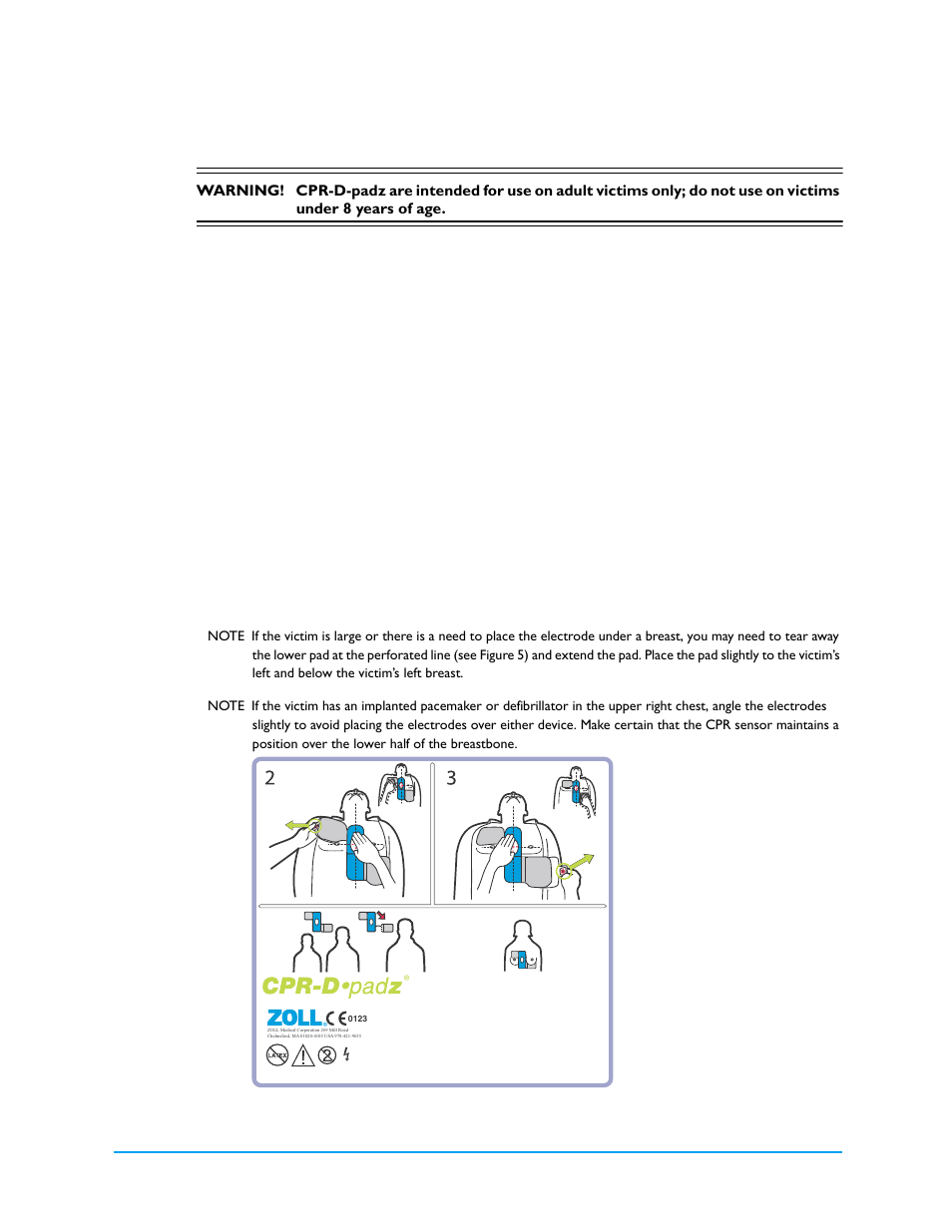 Applying cpr-d, Padz | ZOLL AED Plus Fully Automatic Rev B User Manual | Page 22 / 52