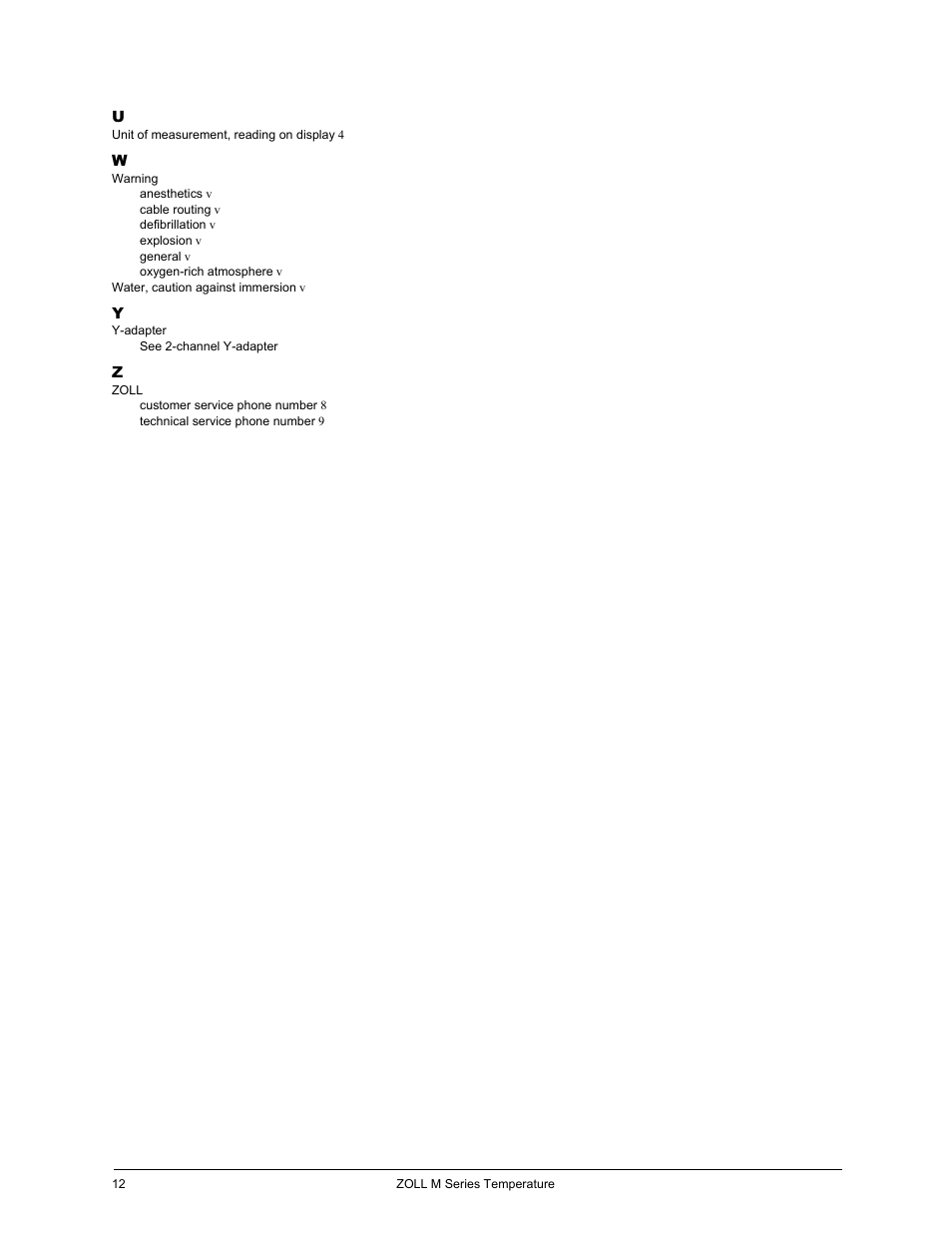 ZOLL M Series CCT Defibrillator Rev C User Manual | Page 18 / 18