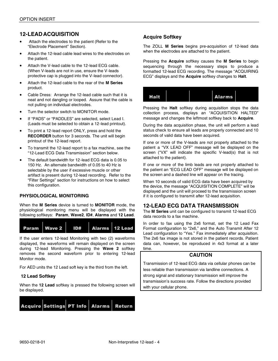 ZOLL M Series Defibrillator Rev B Non-Int 12 Lead User Manual | Page 6 / 20