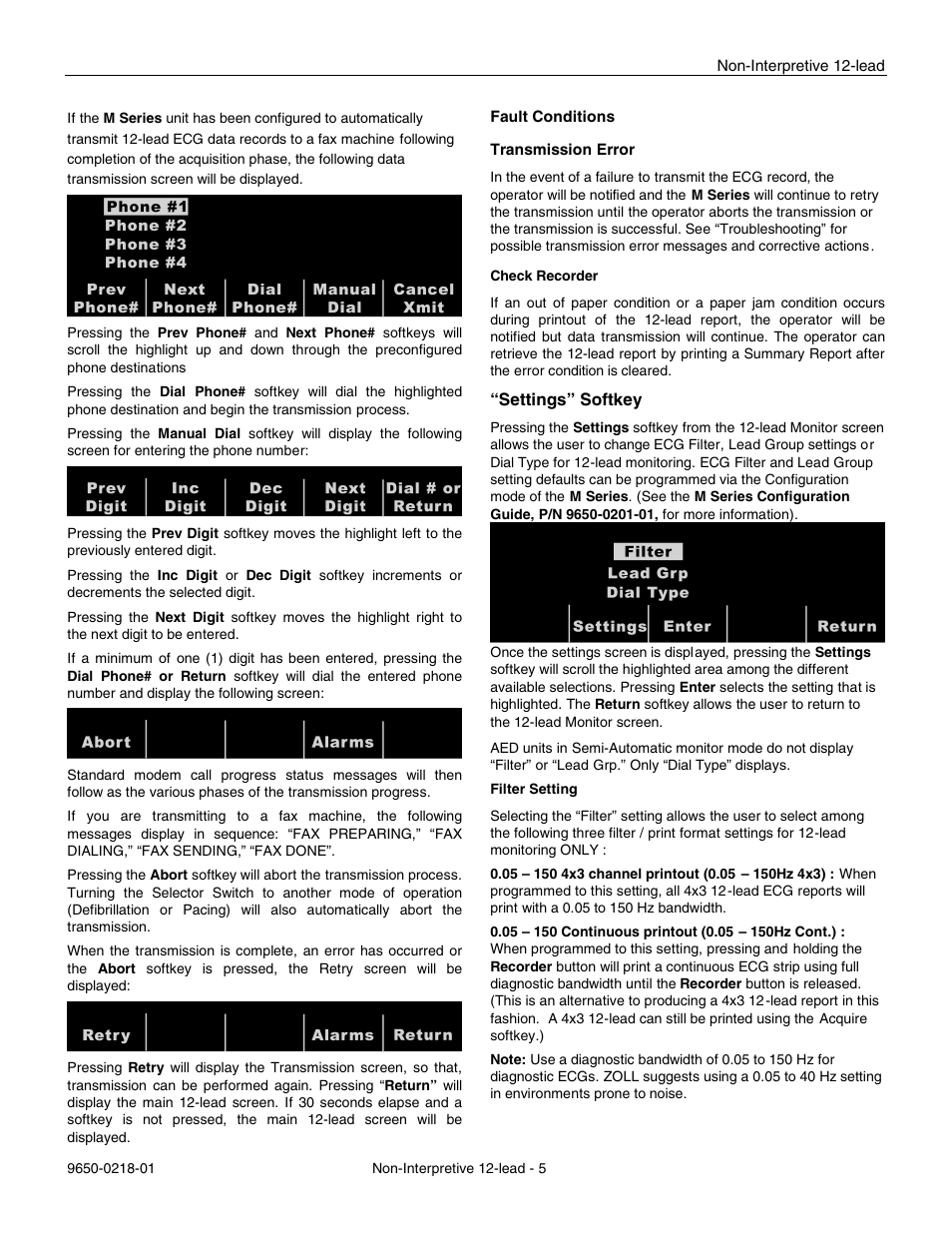 ZOLL M Series Defibrillator Rev B Non-Int 12 Lead User Manual | Page 7 / 20