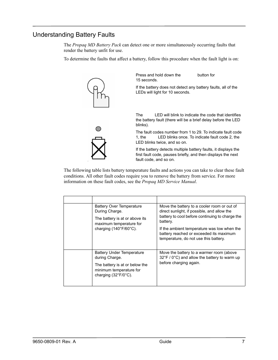 Understanding battery faults | ZOLL Propaq MD Rev A User Manual | Page 9 / 10