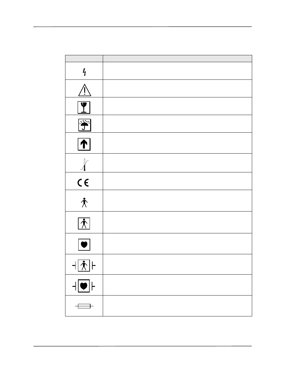 Symbols used on the equipment | ZOLL Propaq MD Rev A User Manual | Page 13 / 238