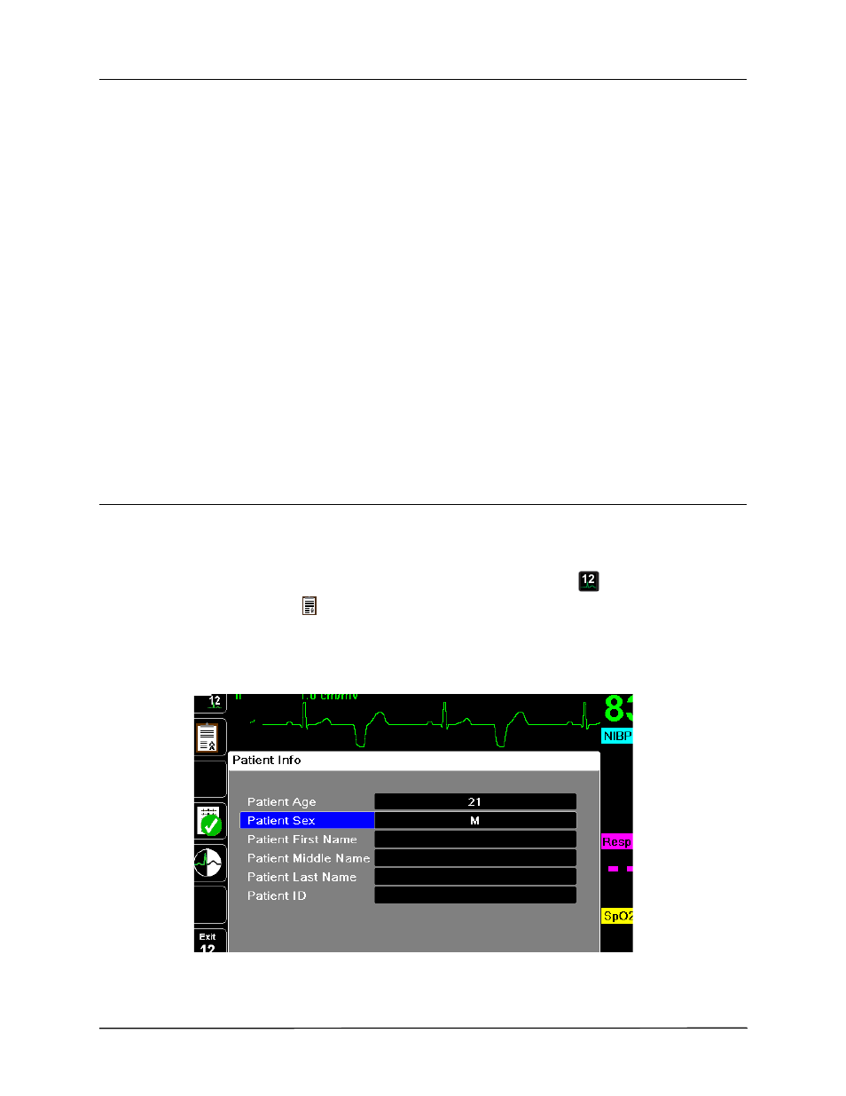 Entering patient information | ZOLL Propaq MD Rev C User Manual | Page 172 / 326