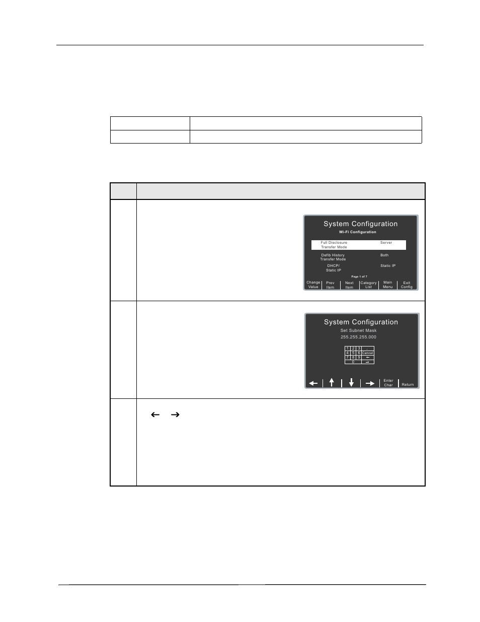 Subnet mask, Procedure, Follow these steps to set up a subnet mask | Use the softkey as follows | ZOLL R Series Monitor Defibrillator Rev K CONFIGURATION User Manual | Page 62 / 74