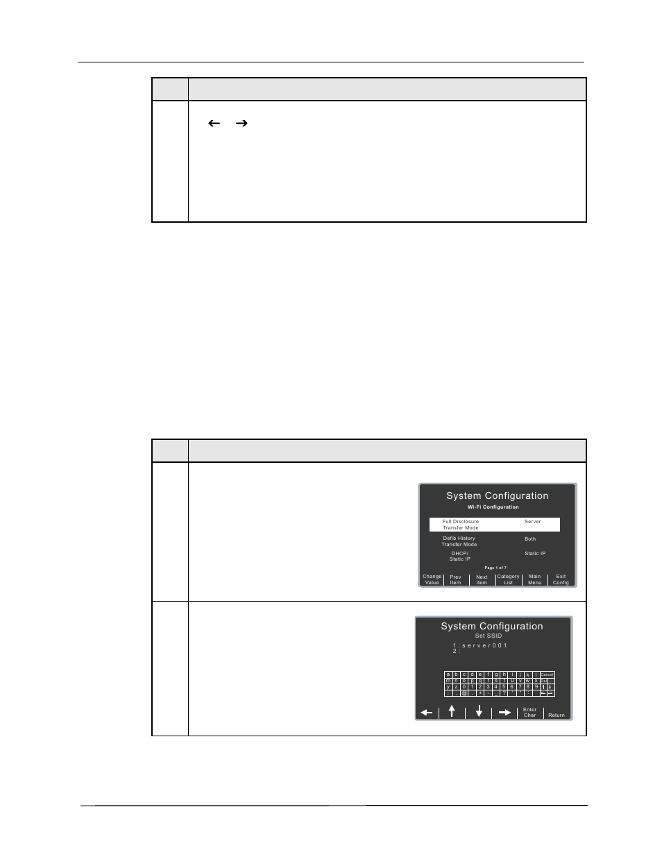 Ssid names (up to 2 entries), Procedure, Follow these steps to set up an ssid name(s) | Use the softkey as follows, System configuration | ZOLL R Series Monitor Defibrillator Rev K CONFIGURATION User Manual | Page 64 / 74
