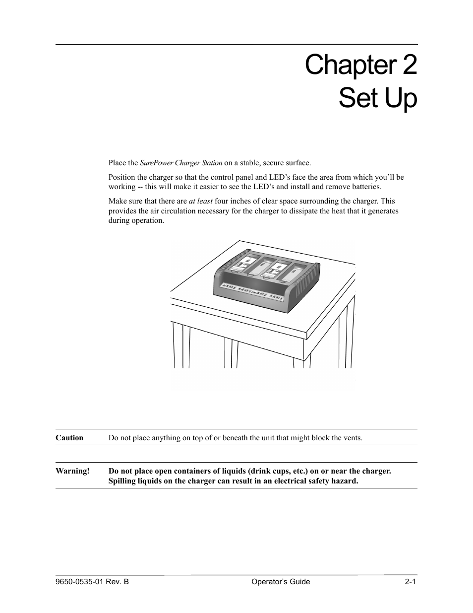 Chapter 2 set up | ZOLL SurePower Rev B Charger Station User Manual | Page 19 / 44