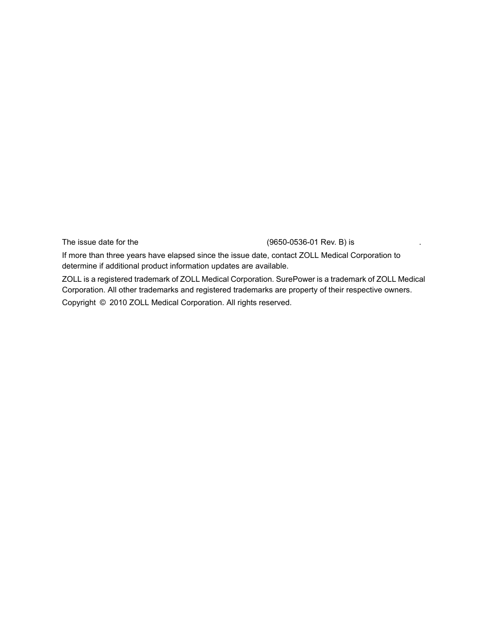 ZOLL SurePower Rev B Battery Pack User Manual | Page 2 / 10