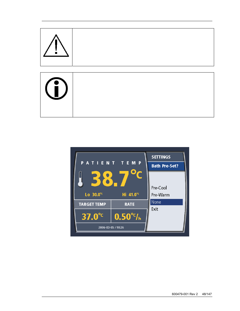 ZOLL Thermogard XP IVTM System Operation Manual User Manual | Page 48 / 147