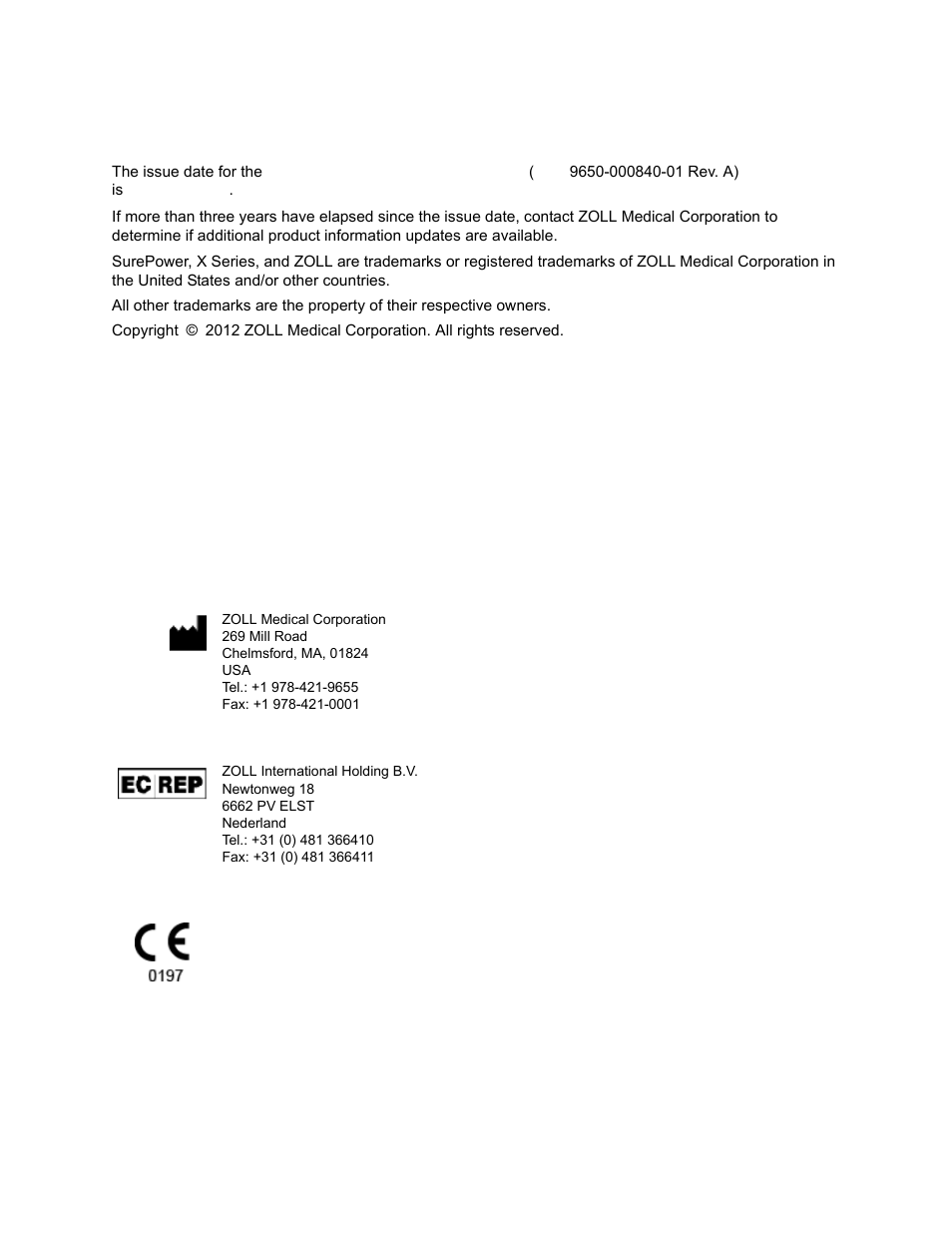 ZOLL X Series Monitor Defibrillator Rev A User Manual | Page 2 / 10