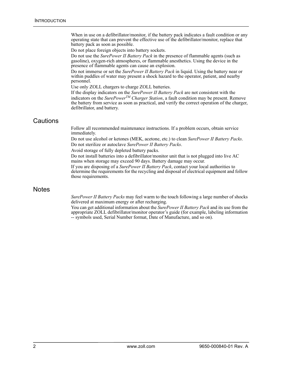 Cautions | ZOLL X Series Monitor Defibrillator Rev A User Manual | Page 4 / 10